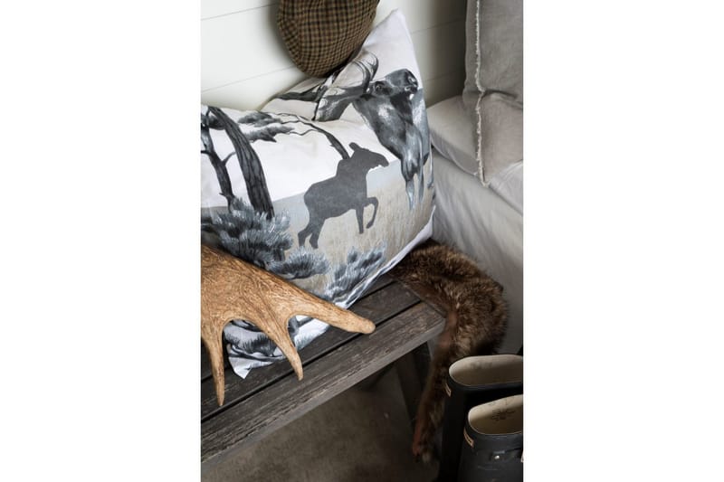 Dynetrekksett Enkeltseng 2-Delers Elg Grå - Grå - Tekstiler - Sengetøy - Sengetøysett & dynetrekksett - Sengesett enkeltseng