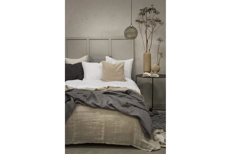 Dynetrekksett Enkeltseng 2-Delers Satin - Hvit - Tekstiler - Sengetøy - Sengetøysett & dynetrekksett - Sengesett enkeltseng