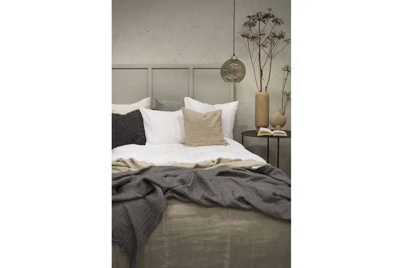 Dynetrekksett Enkeltseng 2-Delers Satin - Hvit - Tekstiler - Sengetøy - Sengetøysett & dynetrekksett - Sengesett enkeltseng