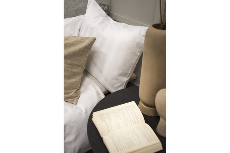 Dynetrekksett Enkeltseng 2-Delers Satin - Hvit - Tekstiler - Sengetøy - Sengetøysett & dynetrekksett - Sengesett enkeltseng