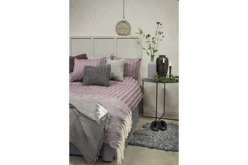 Dynetrekksett Enkeltseng 2-Delers Satin - Lilla - Tekstiler - Sengetøy - Sengetøysett & dynetrekksett - Sengesett enkeltseng