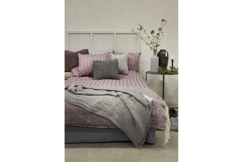 Dynetrekksett Enkeltseng 2-Delers Satin - Lilla - Tekstiler - Sengetøy - Sengetøysett & dynetrekksett - Sengesett enkeltseng