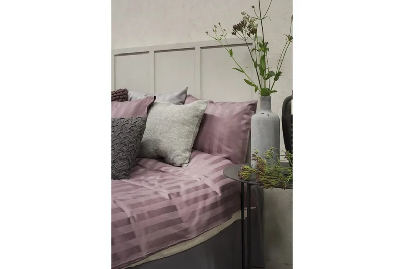 Dynetrekksett Enkeltseng 2-Delers Satin - Lilla - Tekstiler - Sengetøy - Sengetøysett & dynetrekksett - Sengesett enkeltseng