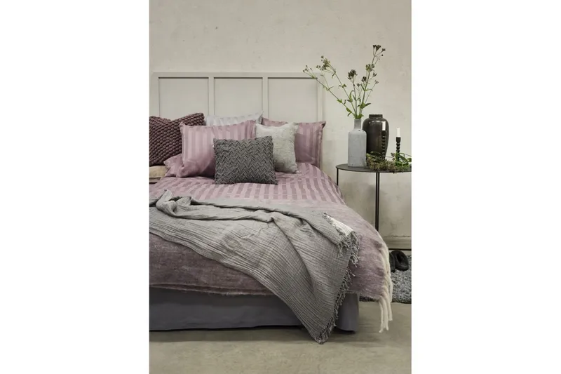 Dynetrekksett Enkeltseng 2-Delers Satin - Lilla - Tekstiler - Sengetøy - Sengetøysett & dynetrekksett - Sengesett enkeltseng