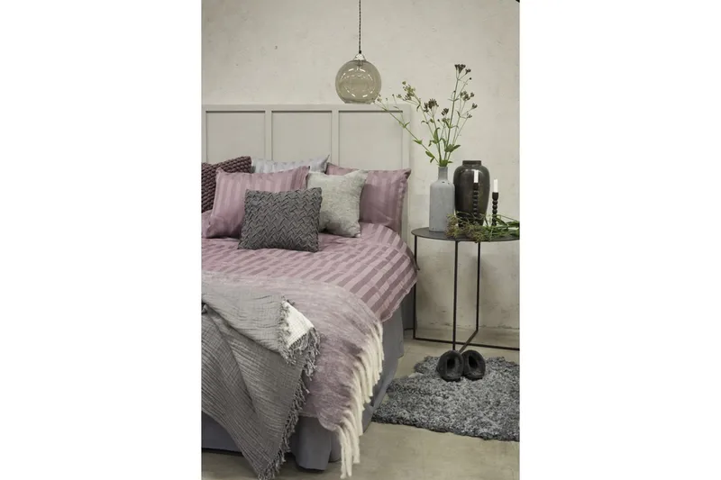 Dynetrekksett Enkeltseng 2-Delers Satin - Lilla - Tekstiler - Sengetøy - Sengetøysett & dynetrekksett - Sengesett enkeltseng