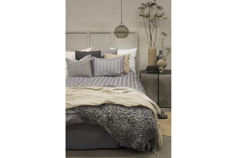 Dynetrekksett Enkeltseng 2-Delers Satin - Lysegrå - Tekstiler - Sengetøy - Sengetøysett & dynetrekksett - Sengesett enkeltseng