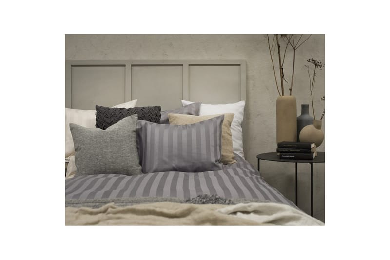 Dynetrekksett Enkeltseng 2-Delers Satin - Lysegrå - Tekstiler - Sengetøy - Sengetøysett & dynetrekksett - Sengesett enkeltseng