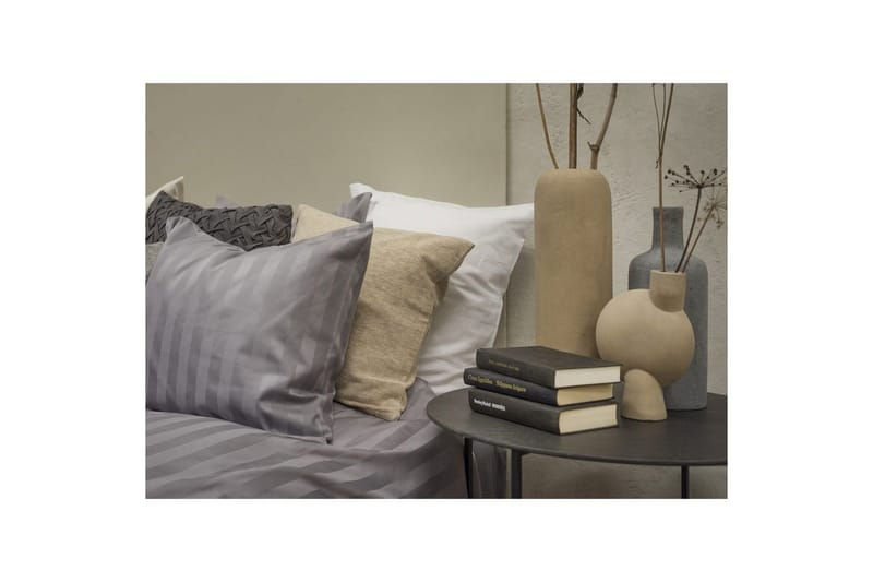 Dynetrekksett Enkeltseng 2-Delers Satin - Lysegrå - Tekstiler - Sengetøy - Sengetøysett & dynetrekksett - Sengesett enkeltseng