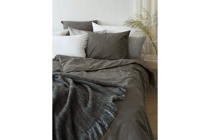 Dynetrekksett Enkeltseng 2-Delers Vasket - Grå - Tekstiler - Sengetøy - Sengetøysett & dynetrekksett - Sengesett enkeltseng