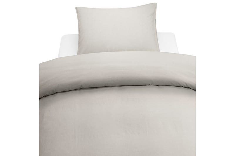 Dynetrekksett Enkeltseng 2-Delers Vasket, Greige