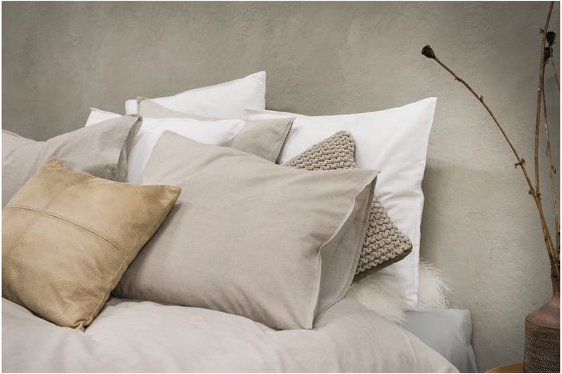 Dynetrekksett Enkeltseng 2-Delers Vasket - Greige - Tekstiler - Sengetøy - Sengetøysett & dynetrekksett - Sengesett enkeltseng