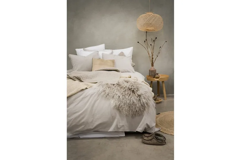 Dynetrekksett Enkeltseng 2-Delers Vasket - Greige - Tekstiler - Sengetøy - Sengetøysett & dynetrekksett - Sengesett enkeltseng