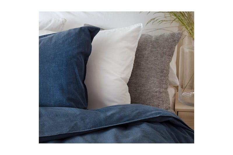 Dynetrekksett Enkeltseng 2-Delers Vasket - Marineblå - Tekstiler - Sengetøy - Sengetøysett & dynetrekksett - Sengesett enkeltseng