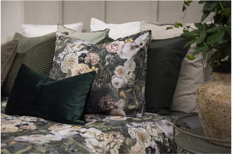 Dynetrekksett Enkeltseng 2-dels Abigail Grønn - Borganäs of Sweden - Tekstiler - Sengetøy - Sengetøysett & dynetrekksett - Sengesett enkeltseng