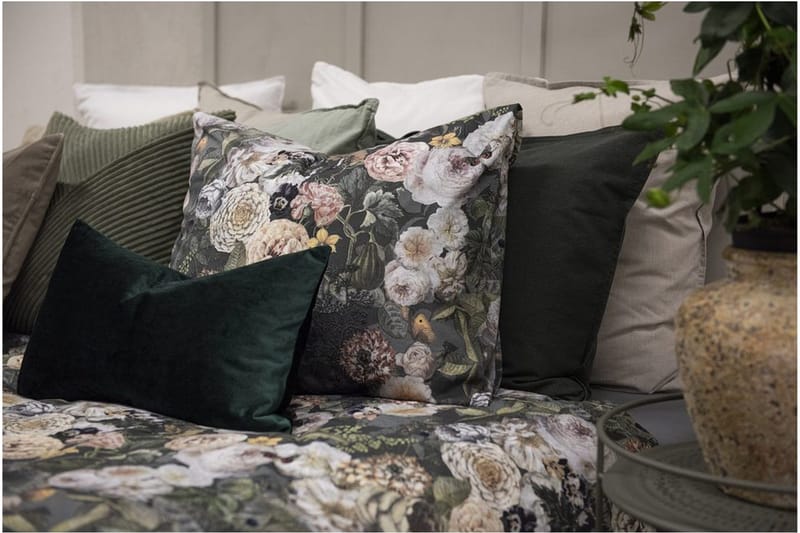 Dynetrekksett Enkeltseng 2-dels Abigail Grønn - Borganäs of Sweden - Tekstiler - Sengetøy - Sengetøysett & dynetrekksett - Sengesett enkeltseng