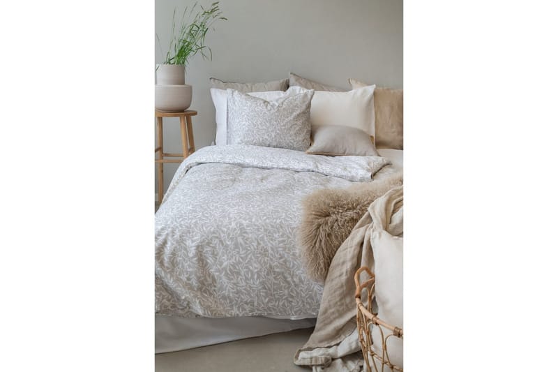 Dynetrekksett Enkeltseng 2-Dels Garden - Greige - Tekstiler - Sengetøy - Sengetøysett & dynetrekksett - Sengesett enkeltseng