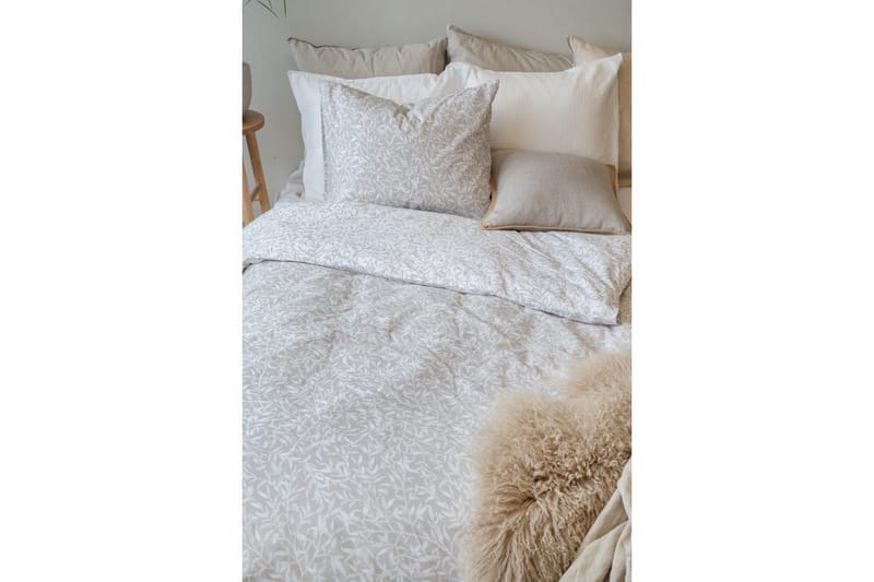 Dynetrekksett Enkeltseng 2-Dels Garden - Greige - Tekstiler - Sengetøy - Sengetøysett & dynetrekksett - Sengesett enkeltseng