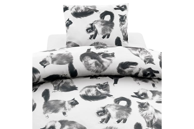 Dynetrekksett Enkeltseng 2-Dels Julis Grå, Borganäs of Sweden