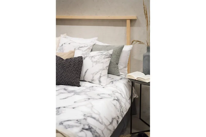 Dynetrekksett Enkeltseng 2-delt Marmor Hvit - Marmor - Tekstiler - Sengetøy - Sengetøysett & dynetrekksett - Sengesett enkeltseng