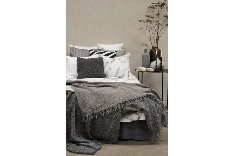 Dynetrekksett Enkeltseng 2-delt Marmor Hvit - Marmor - Tekstiler - Sengetøy - Sengetøysett & dynetrekksett - Sengesett enkeltseng