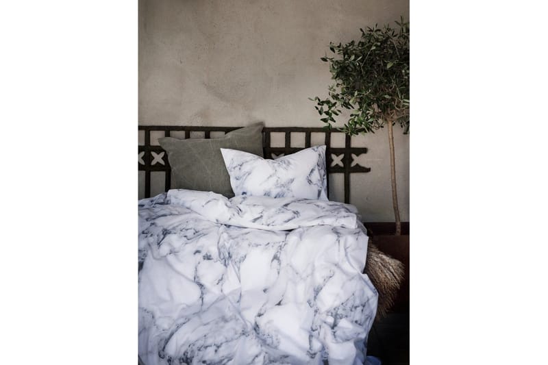 Dynetrekksett Enkeltseng 2-delt Marmor Hvit - Marmor - Tekstiler - Sengetøy - Sengetøysett & dynetrekksett - Sengesett enkeltseng
