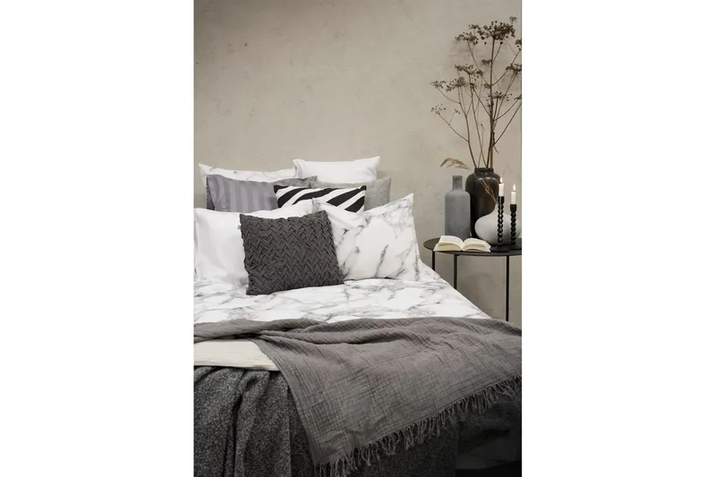 Dynetrekksett Enkeltseng 2-delt Marmor Hvit - Marmor - Tekstiler - Sengetøy - Sengetøysett & dynetrekksett - Sengesett enkeltseng