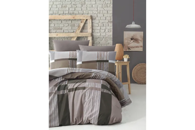 Victoria Ranforce Sengetøysett - Brun - Tekstiler - Sengetøy - Sengetøysett & dynetrekksett - Sengesett enkeltseng