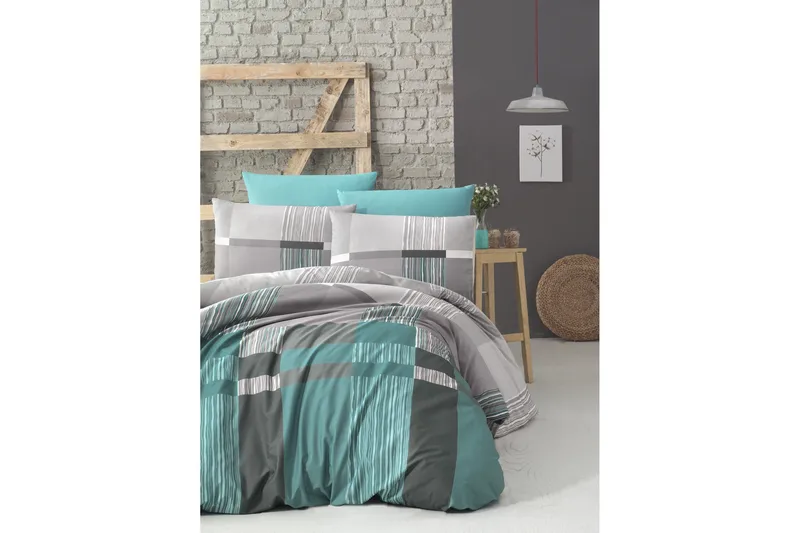 Victoria Ranforce Sengetøysett, Turkis