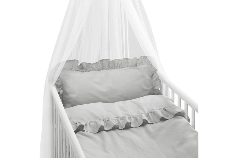 Dynetrekksett til Sprinkelseng 2-Delers Volang, Grå