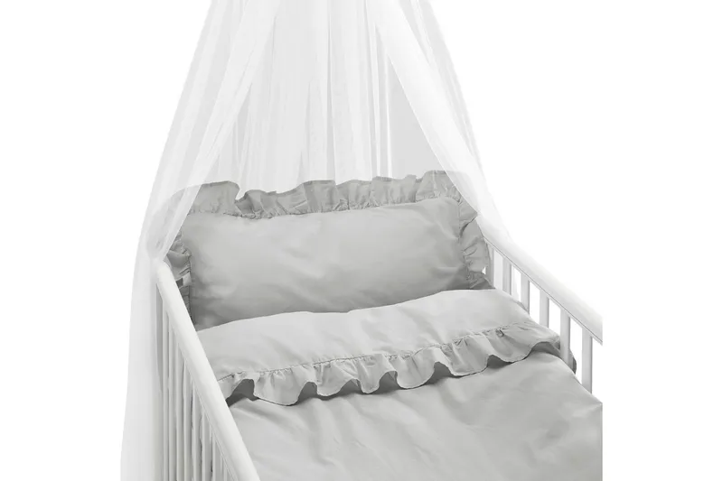 Dynetrekksett til Sprinkelseng 2-Delers Volang, Grå