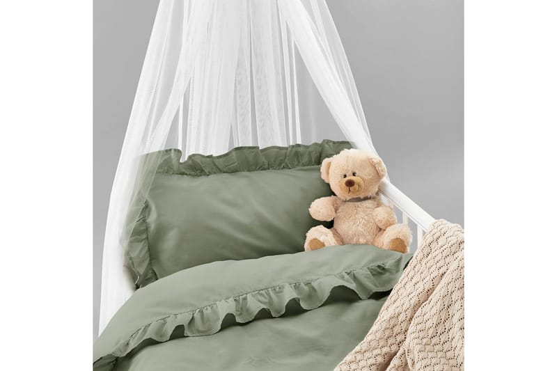 Dynetrekksett til Sprinkelseng 2-Delers Volang - Grønn - Tekstiler - Sengetøy - Sengetøysett & dynetrekksett