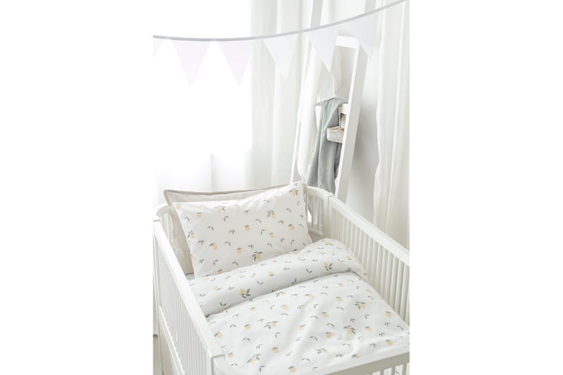 Dynetrekksett til Sprinkelseng 2-delt Sitroner Gul - Tekstiler - Sengetøy - Sengetøysett & dynetrekksett