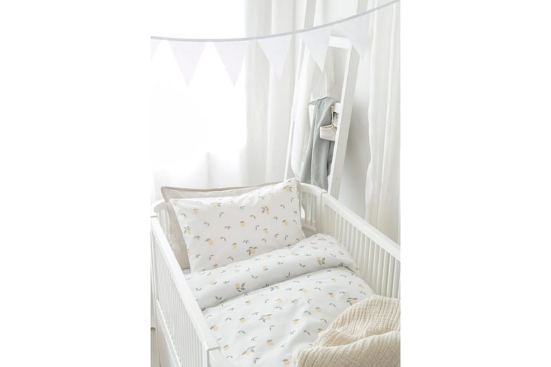 Dynetrekksett til Sprinkelseng 2-delt Sitroner Gul - Tekstiler - Sengetøy - Sengetøysett & dynetrekksett