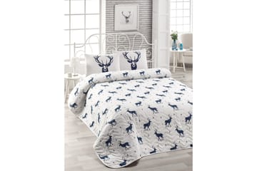 EnLora Home Sengeteppe Enkelt 200x220+Putetrekk - Mørkeblå/Hvit - Tekstiler - Sengetøy - Sengetøysett & dynetrekksett