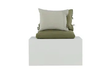Jenna sengesett 2-delt 220x240/50x60 cm - Grønn - Tekstiler - Sengetøy - Sengetøysett & dynetrekksett - Sengesett dobbeltseng