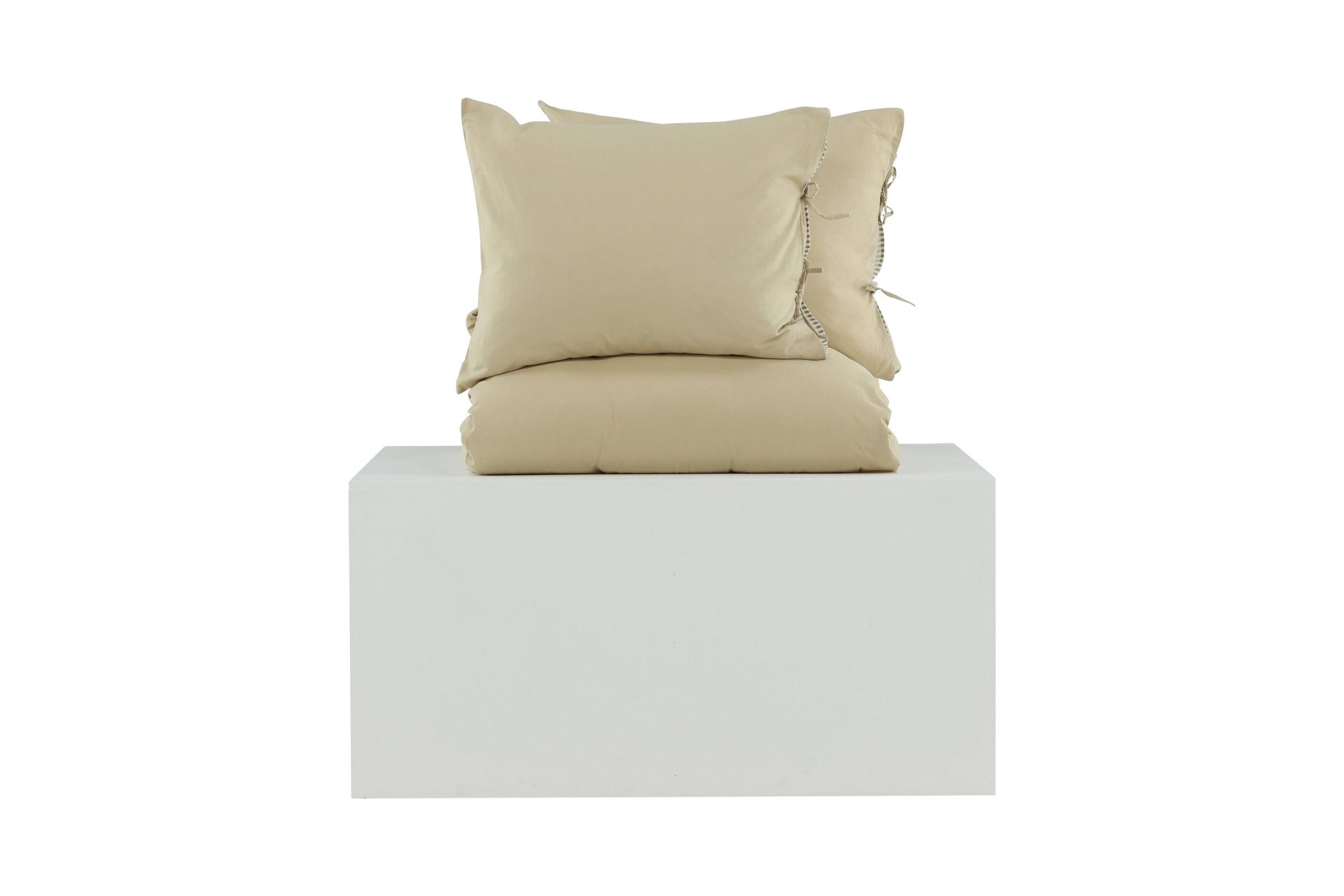 Jenna Sengetøysett 2-Deler 220x240/50x60 cm - Beige - Tekstiler - Sengetøy - Sengetøysett & dynetrekksett - Sengesett dobbeltseng