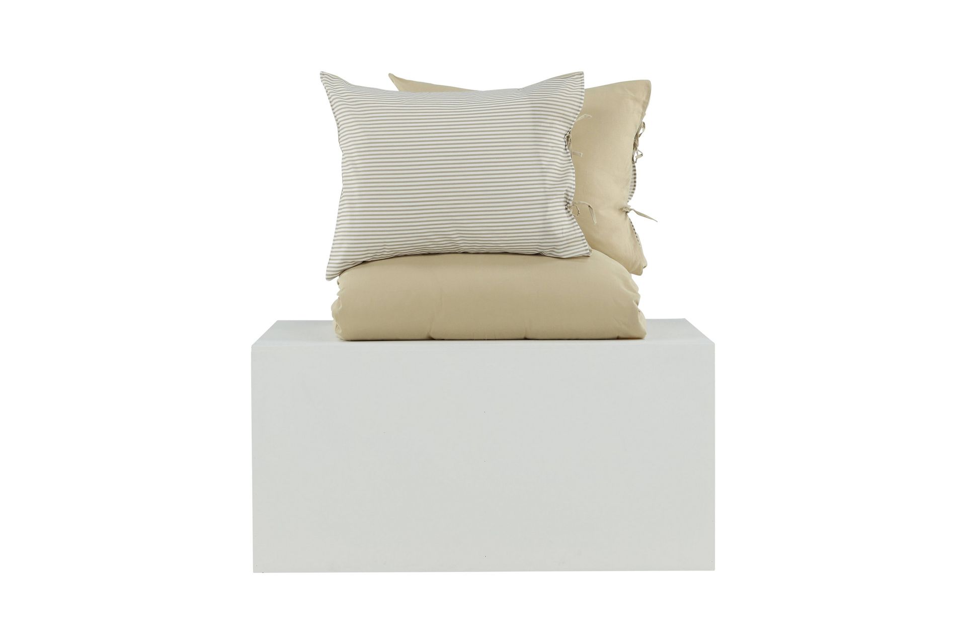 Jenna Sengetøysett 2-Deler 220x240/50x60 cm - Beige - Tekstiler - Sengetøy - Sengetøysett & dynetrekksett - Sengesett dobbeltseng