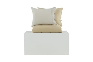 Jenna Sengetøysett 2-Deler 220x240/50x60 cm - Beige - Tekstiler - Sengetøy - Sengetøysett & dynetrekksett - Sengesett dobbeltseng