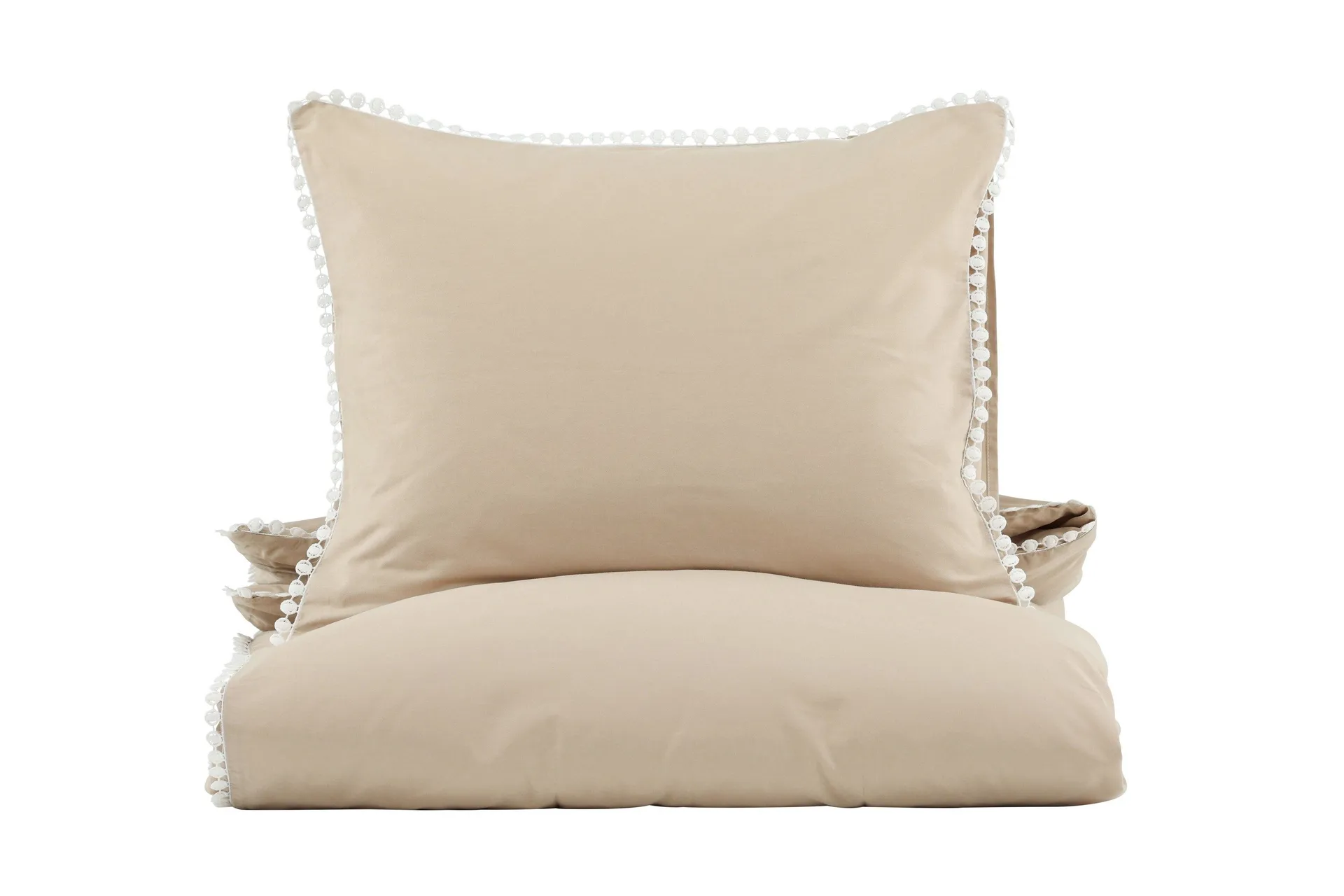 Livia Sengetøysett 2-Deler 150x200/50x60 cm - Beige/Hvid