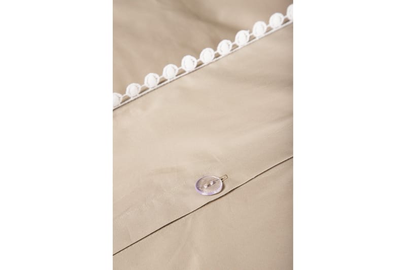 Livia Sengetøysett 2-Deler 150x200/50x60 cm - Beige/Hvid - Tekstiler - Sengetøy - Sengetøysett & dynetrekksett - Sengesett enkeltseng