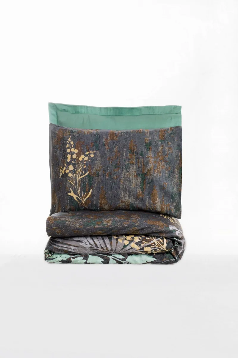 Lyronis sengesett 240x220 cm, Mint/Antrasitt/Brun