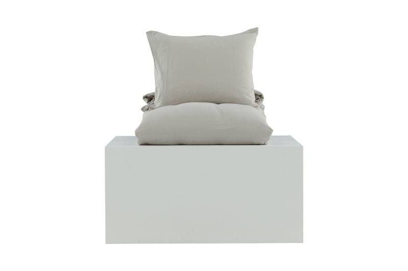 Mila Sengetøysett 2-Deler 150x200/50x60 cm - Lysegrå - Tekstiler - Sengetøy - Sengetøysett & dynetrekksett - Sengesett enkeltseng