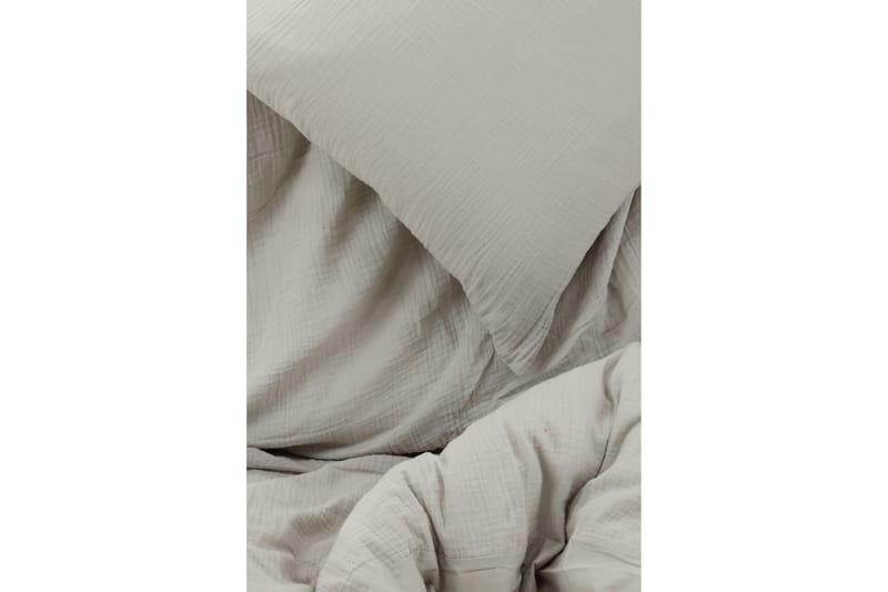 Mila Sengetøysett 2-Deler 150x200/50x60 cm - Lysegrå - Tekstiler - Sengetøy - Sengetøysett & dynetrekksett - Sengesett enkeltseng