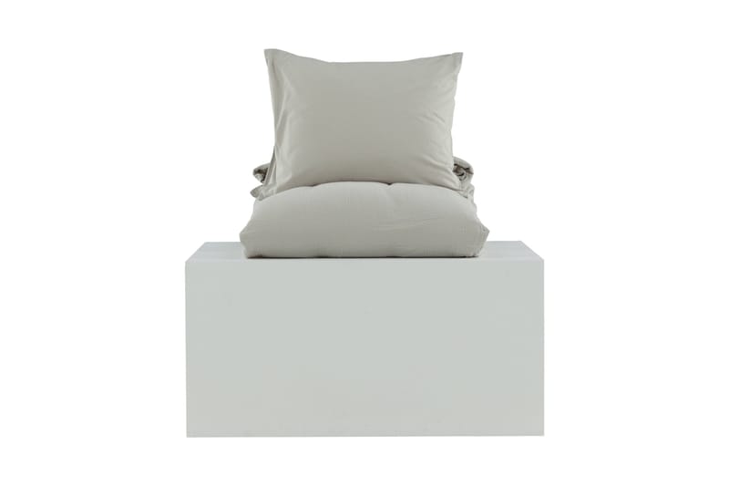 Mila Sengetøysett 2-Deler 150x200/50x60 cm - Lysegrå - Tekstiler - Sengetøy - Sengetøysett & dynetrekksett - Sengesett enkeltseng