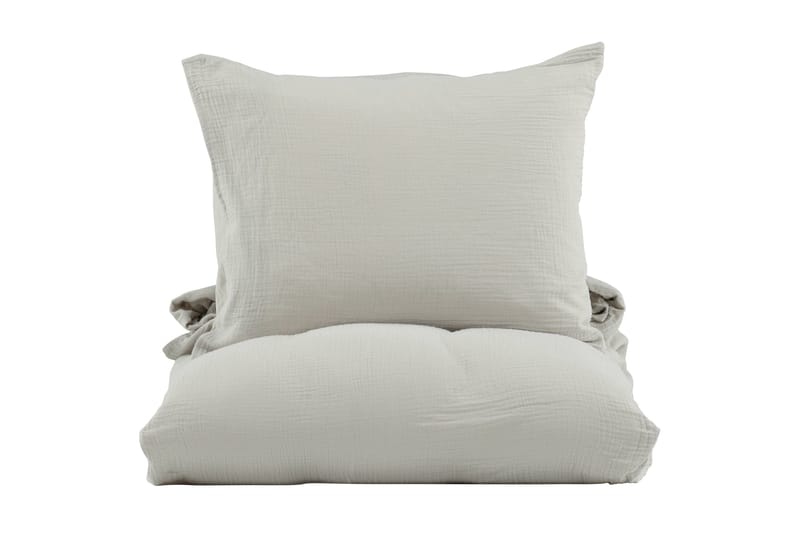 Mila Sengetøysett 2-Deler 150x200/50x60 cm - Lysegrå - Tekstiler - Sengetøy - Sengetøysett & dynetrekksett - Sengesett enkeltseng