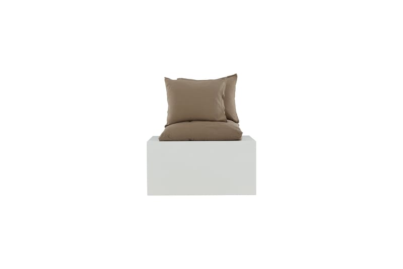 Mila Sengetøysett 2-Deler 220x240/50x60 cm - Brun - Tekstiler - Sengetøy - Sengetøysett & dynetrekksett - Sengesett dobbeltseng