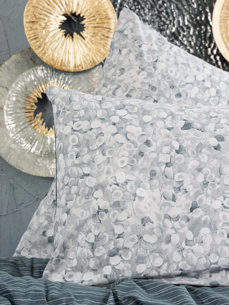 Molliere sengesett 240x220 cm - Antrasitt Hvit Grå - Tekstiler - Sengetøy - Sengetøysett & dynetrekksett