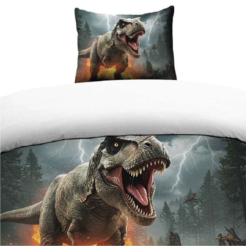 Påslakensett enkeltseng 2-dels sett Dinosaur, undefined
