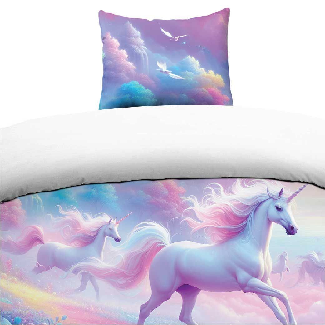 Påslakensett enkeltseng 2-dels sett Unicorns -