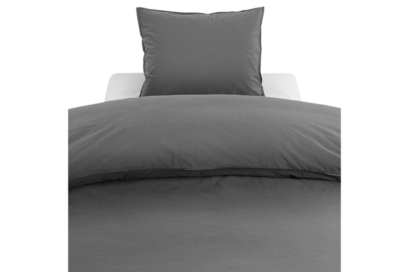 Percale 3-deler Sengetøysett 210x220/50x60 cm Grå - Borganäs - Tekstiler - Sengetøy - Sengetøysett & dynetrekksett